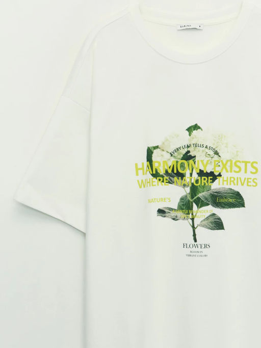 Футболка из хлопка с принтом / Zarina  фото 9