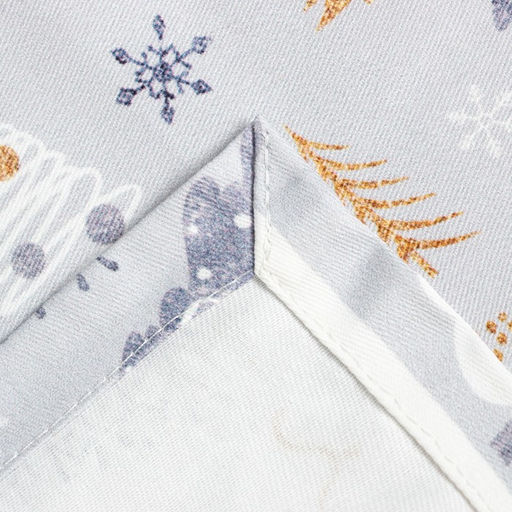Набор салфеток сервировочных «Этель» Let it snow, 40×40 см - 2 шт., с декоративными кольцами, серые