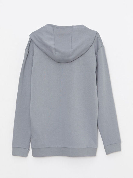 Kap??onlu Bask?l? Uzun Kollu Erkek ?ocuk Sweatshirt - Waikiki фото 2