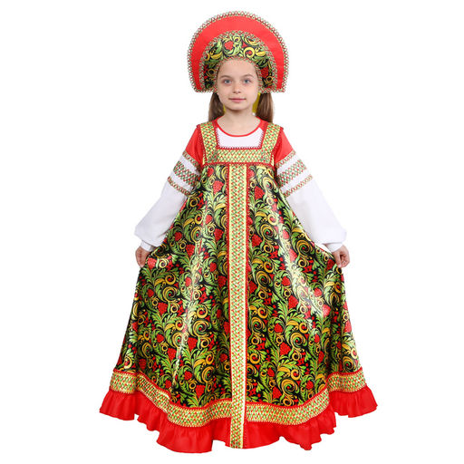 Русский народный костюм Рябинушка для девочки, р. 36, рост 134-140 см