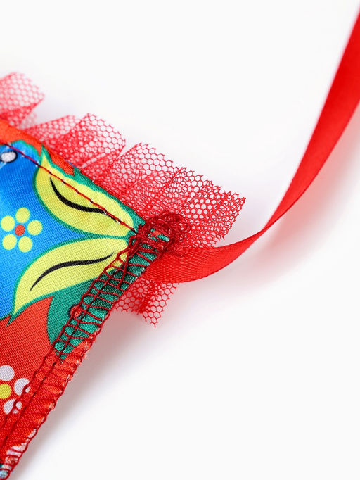 Карнавальный набор «Народная краса»: юбка р-р 40-48, воротник, повязка, цвет красный