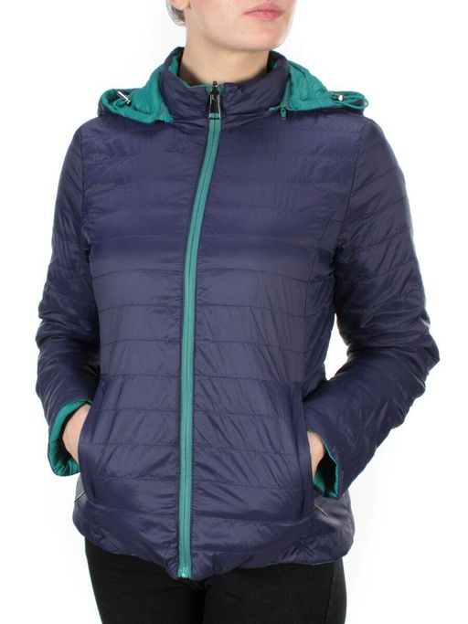 9313 TURQUOISE/BLUE Куртка демисезонная двухсторонняя женская RIKA (100 гр. синтепон) - Fashion фото 3