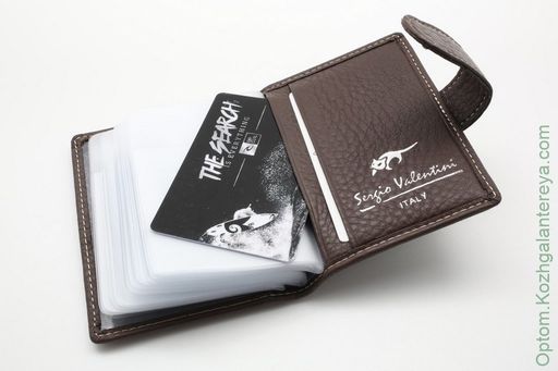 Женская кожаная визитница Sergio Valentini СВ 8030-010  фото 4