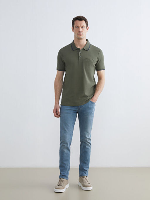 Polo Yaka Erkek Dokulu Ti??rt