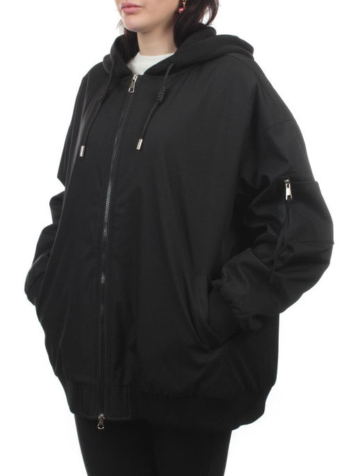 H24-283 BLACK Куртка демисезонная женская (100 гр. синтепон)