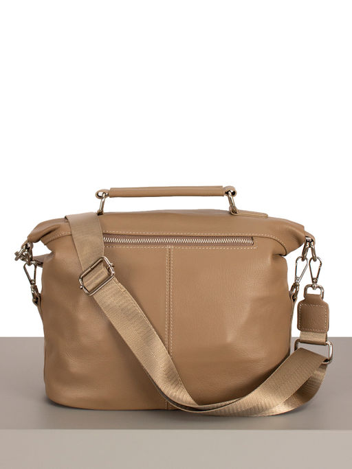 LACCOMA сумка НИ2001-бежевый натуральная кожа хлопок  фото 2
