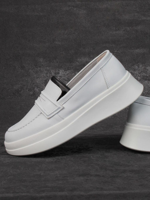 03-PDD171-1 WHITE Полуботинки женские (натуральная кожа)