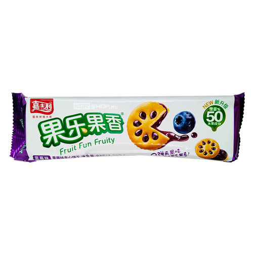 Сэндвич-печенье с джемом со вкусом черники Jiashili, Китай, 93 г