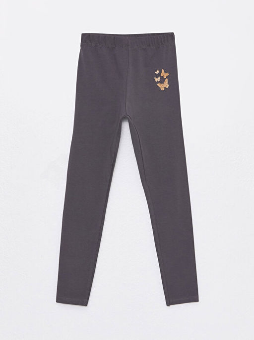 Beli Lastikli Bask?l? K?z ?ocuk Tayt