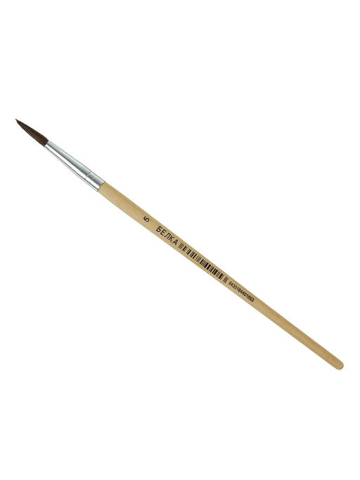 Цена за 10 шт. Кисть для рисования, белка, № 5, круглая, деревянная ручка, международный размер