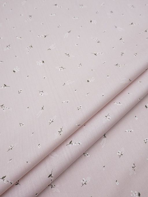 Сатин "Нежность" цв.пыльный светло-розовый, СОРТ2, ш.1.6м, хлопок-100%, 110гр/м.кв