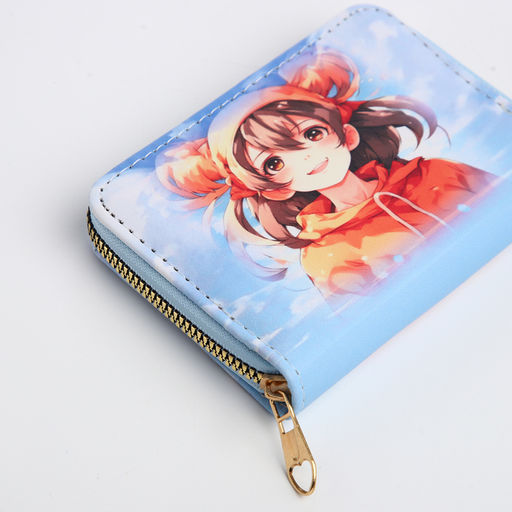 Кошелёк детский Выбражулька «Аниме», на молнии, с принтом, голубой