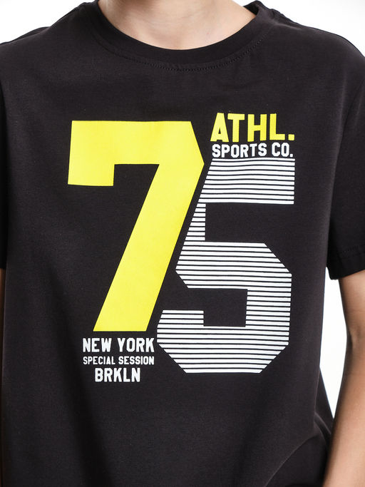 Футболка подростковая с принтом UD 5165 черный - Mini maxi фото 2