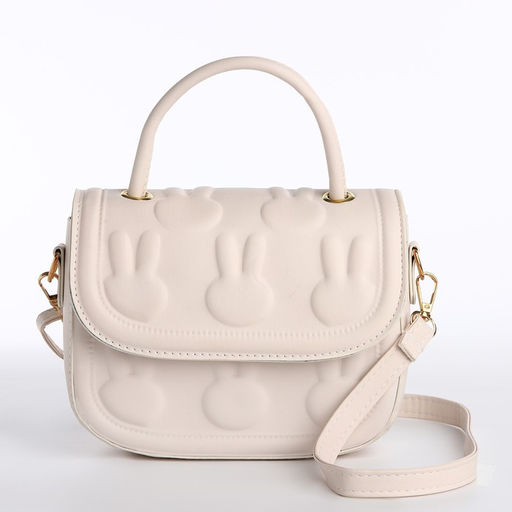 Сумка молодёжная на магните, цвет молочный - Simaland фото 2