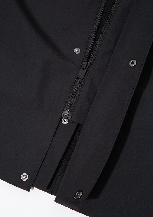 Siyah Kapusonlu Uzun Ceket - Mavi фото 9