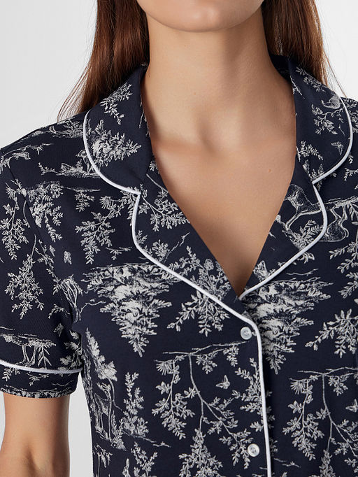 Комплект домашний женский синий с узором - Mark formelle фото 4