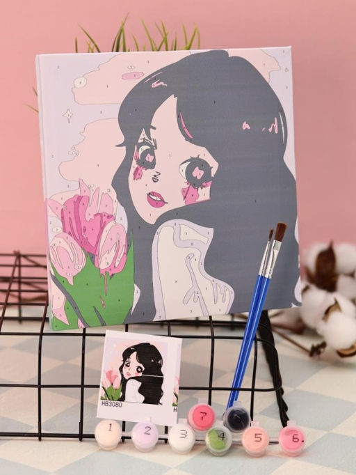 Картина по номерам на подрамнике Draw Me! Beautiful person, (20*20 см)