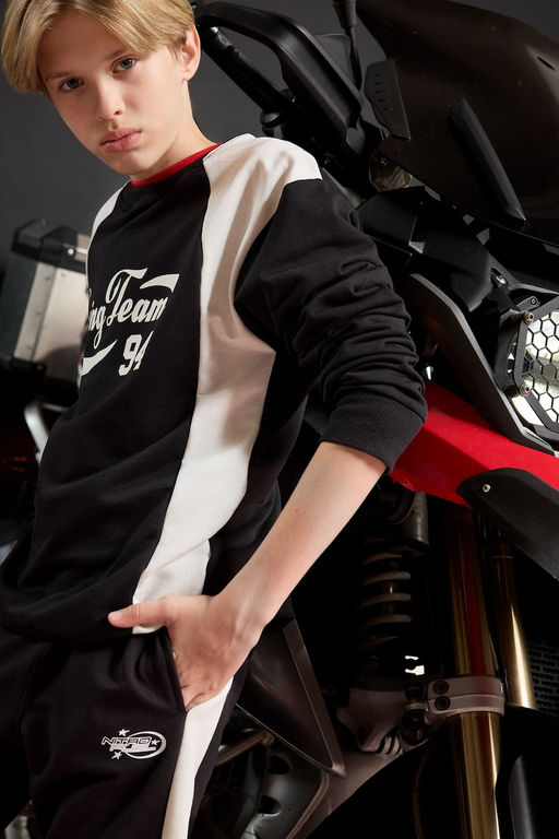 Bisiklet Yaka Bask_l_ Sweatshirt Erkek _ocuk - Defacto фото 3