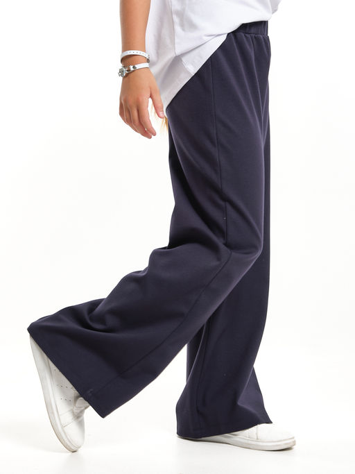 Брюки палаццо синие школьные штаны детская одежда девочке 22-7325 синий - Mini maxi фото 6