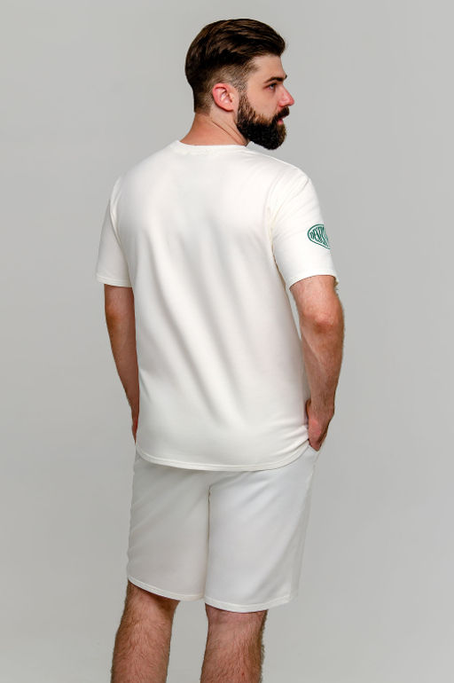 Арт. 63610 Комплект с шортами мужской 48-56 (5 шт) Цвет:верх-молочный, низ-молочный - Идеал фото 14