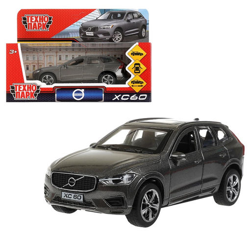 Технопарк. Модель "Volvo XC60 R-desing" 12 см, металл, откр. дв, инерц., серый в кор. арт.XC60-12-GY