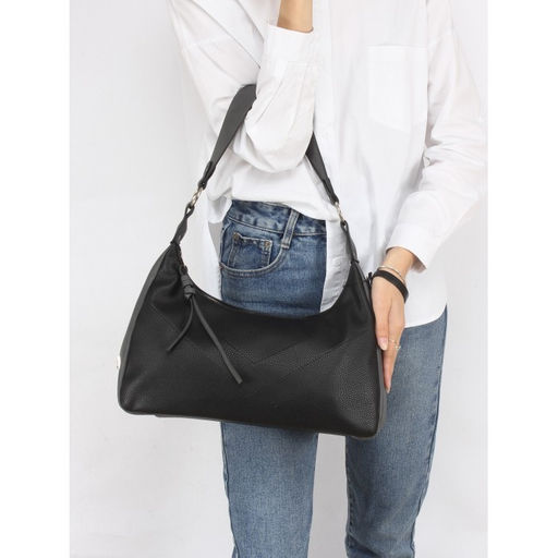 Сумка женская искусственная кожа ADEL-266. 1отдел. черный/серый флотер 248459 - Adelia фото 5