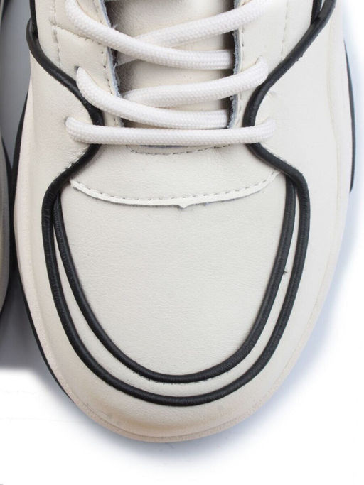 05-P90-1Z LT. BEIGE/BLACK Кроссовки женские зимние (натуральная и искусственная кожа, шерсть)