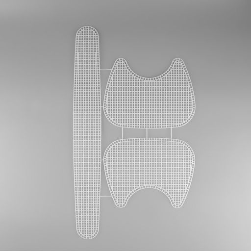 Цена за 2 шт. Канва-основа для вышивания сумки, пластиковая, 52 × 29 см, цвет белый