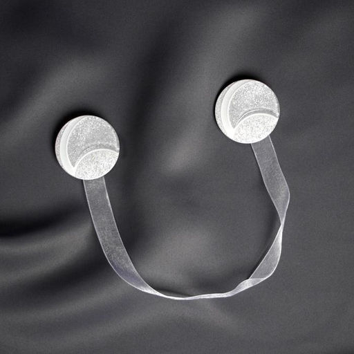 Подхват для штор Месяц, d = 4 см, цвет серебряный/белый - Арт узор фото 2