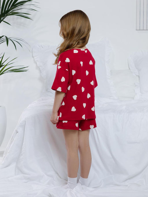 Пижама Crockid МП 1655-1 красная хлопок фото 8