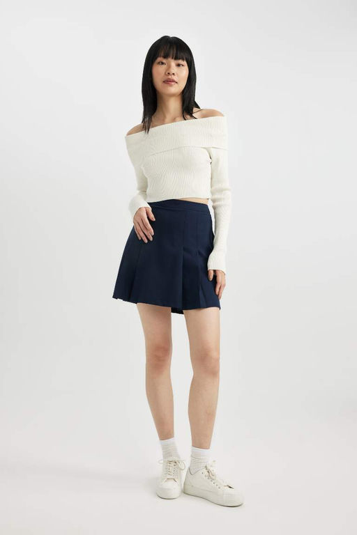Cool Slim Fit свитер с открытыми плечами - Defacto фото 2