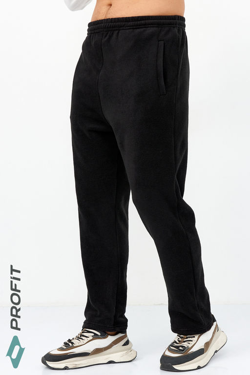 Мужские брюки утепленные, на флисе, черные