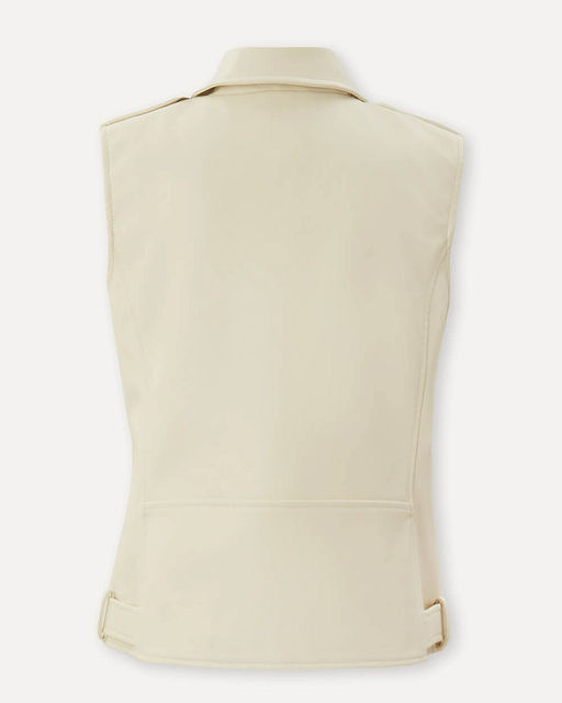 Жилет из экокожи молочного оттенка - Incity фото 6