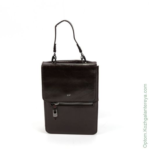 Мужская кожаная сумка-портмоне 2019949А К215 Кофе - Dff фото 2