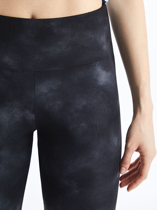 Beli Lastikli Batik Desenli Kad?n Spor Tayt