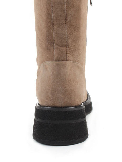 02-E37B-70HL BEIGE Сапоги демисезонные женские (натуральная замша)