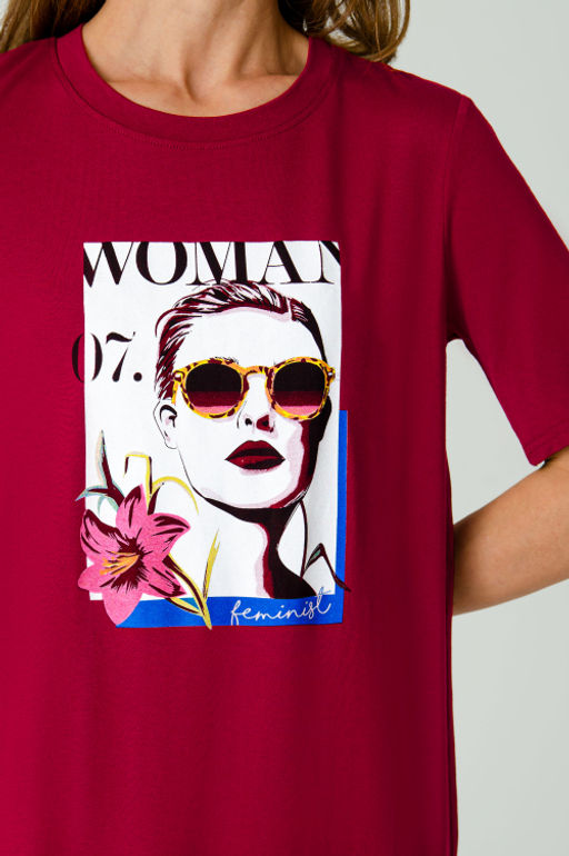 Арт. 8608 Туника женская 42-50 (5 шт) Цвет:коралловый - Калинка фото 5