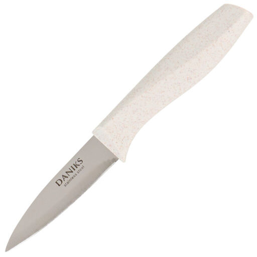 Нож кухонный Daniks, Латте, для овощей, нержав.сталь, 9 см, рукоятка пластик, YW-A383-PA (399174) /Daniks/  фото 2