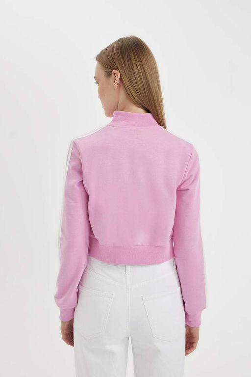 Толстовка на молнии с крутым приталенным принтом - Defacto фото 10