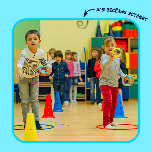 Конусы для эстафеты, 6 шт.