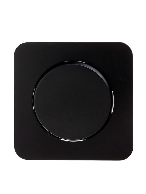 Выключатель проходной, серия Circular, 10 А, одноклавишный, скрытый монтаж, чёрный