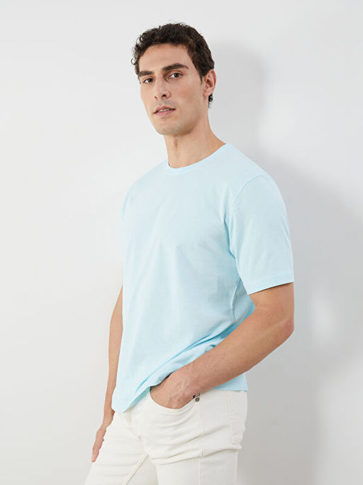 Bisiklet Yaka Penye Erkek Ti??rt