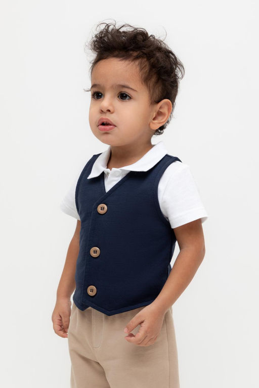 Crockid _ КР 302754/индиго к568 жилет д/мал яс  фото 2