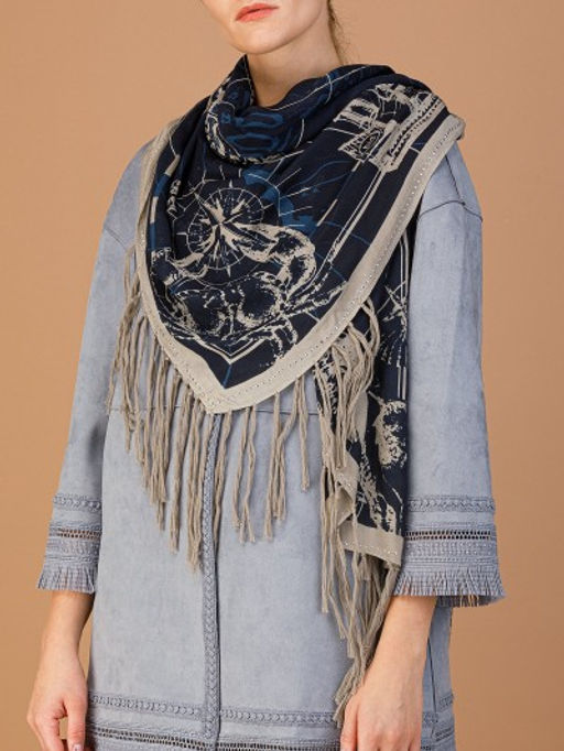 Платок жен. виск+шерсть 130х130 LDR33-956-12 - Labbra фото 4