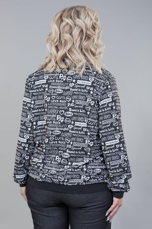 Бомбер 1252 черный - Novita фото 3