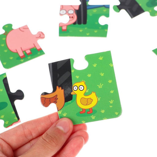 Пазл-раскраска 2 в 1 Синий трактор на ферме  фото 5