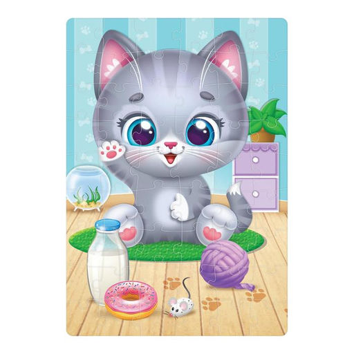Пазл детский Радостный котик, 54 элемента - Puzzle time фото 2