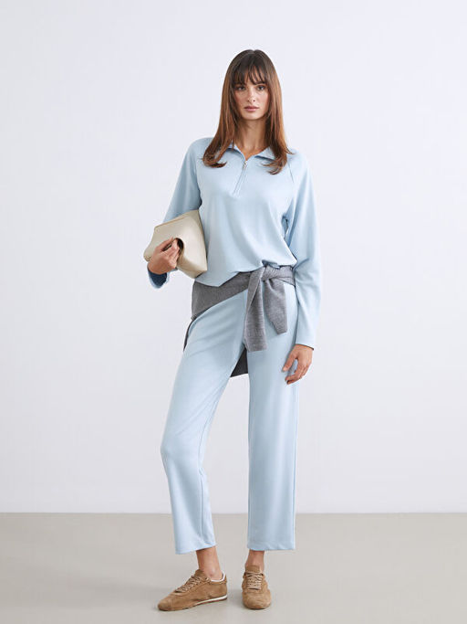 Dik Yaka Oversize Kad?n Sweatshirt