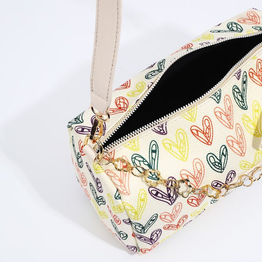 Сумка кросс-боди на молнии, цвет бежевый/разноцветный - Simaland фото 9