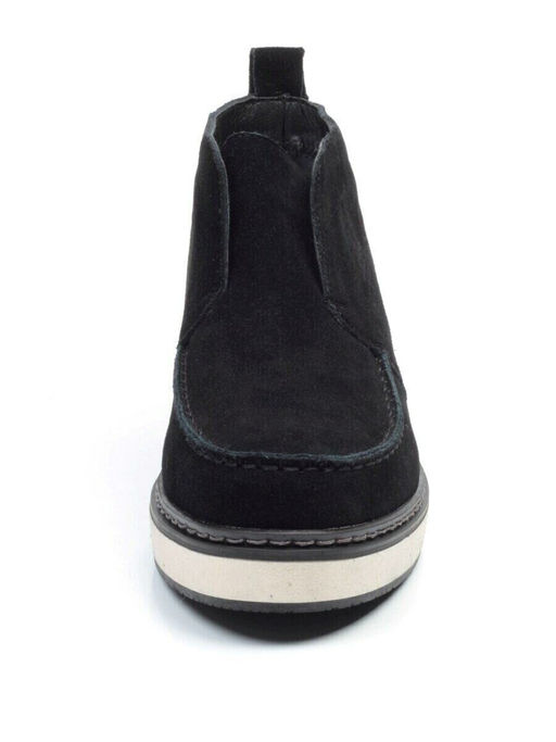 01-5173-2 BLACK Ботинки демисезонные (натуральная замша, байка)